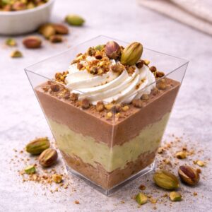 Mousse de avellana y pistacho