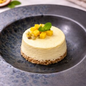 Cheesecake de mango y fruta de la pasión