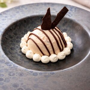 Cheesecake con veteado de Nutella
