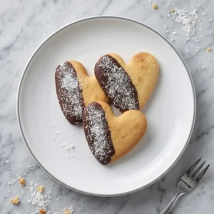 Galletas de mantequilla de chocolate y coco